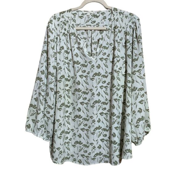 Fun 2 Fun Stitch Fix Womens Plus Size 3X Multicolor Floral Print Popover Blouse - Picture 1 of 6